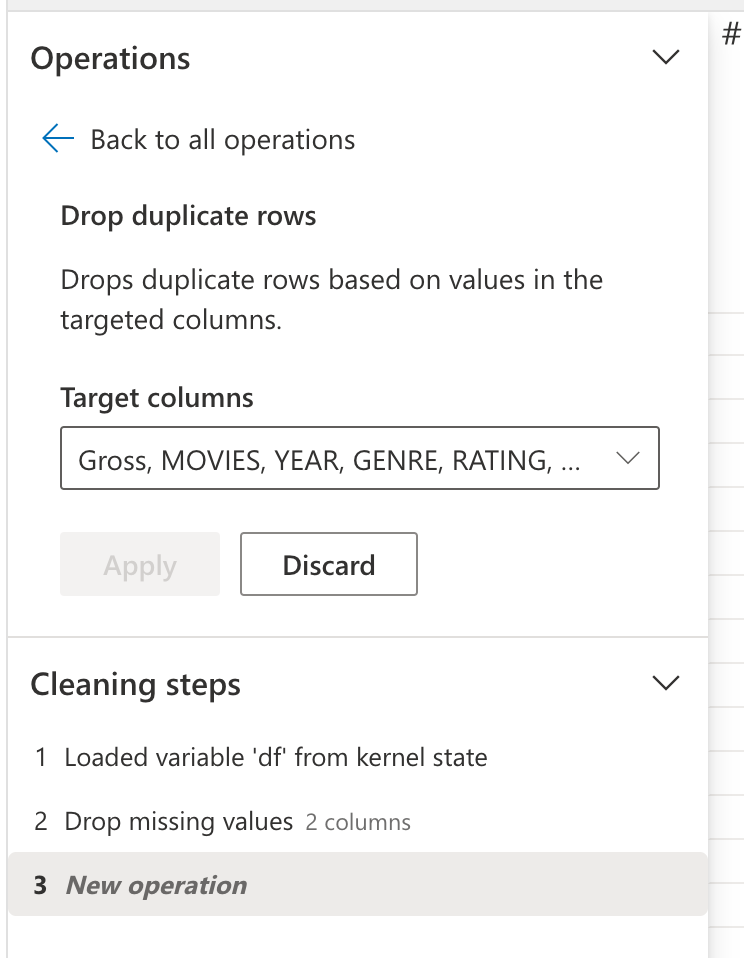 Drop duplicate rows